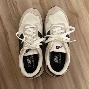 New Balance Beige and Black Athletic Shoes